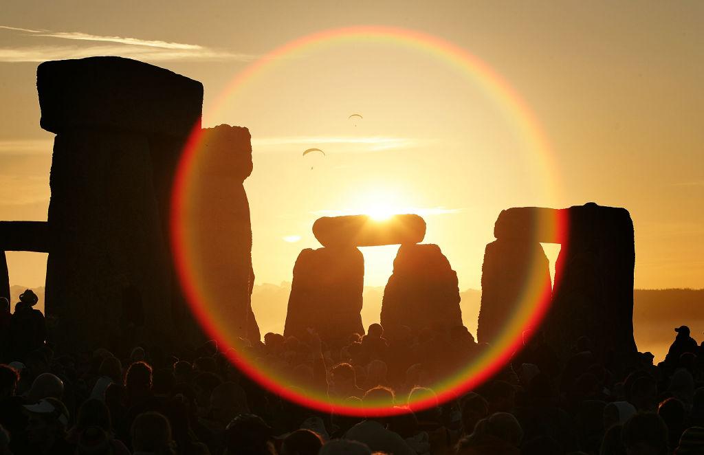 The sunrise over Stonehenge during the Summer Solstice