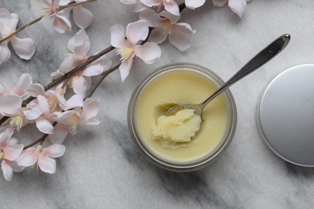 DIY Cleansing Balm in jar with oils