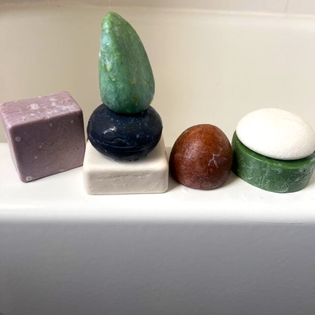 shampoo bars in bath 