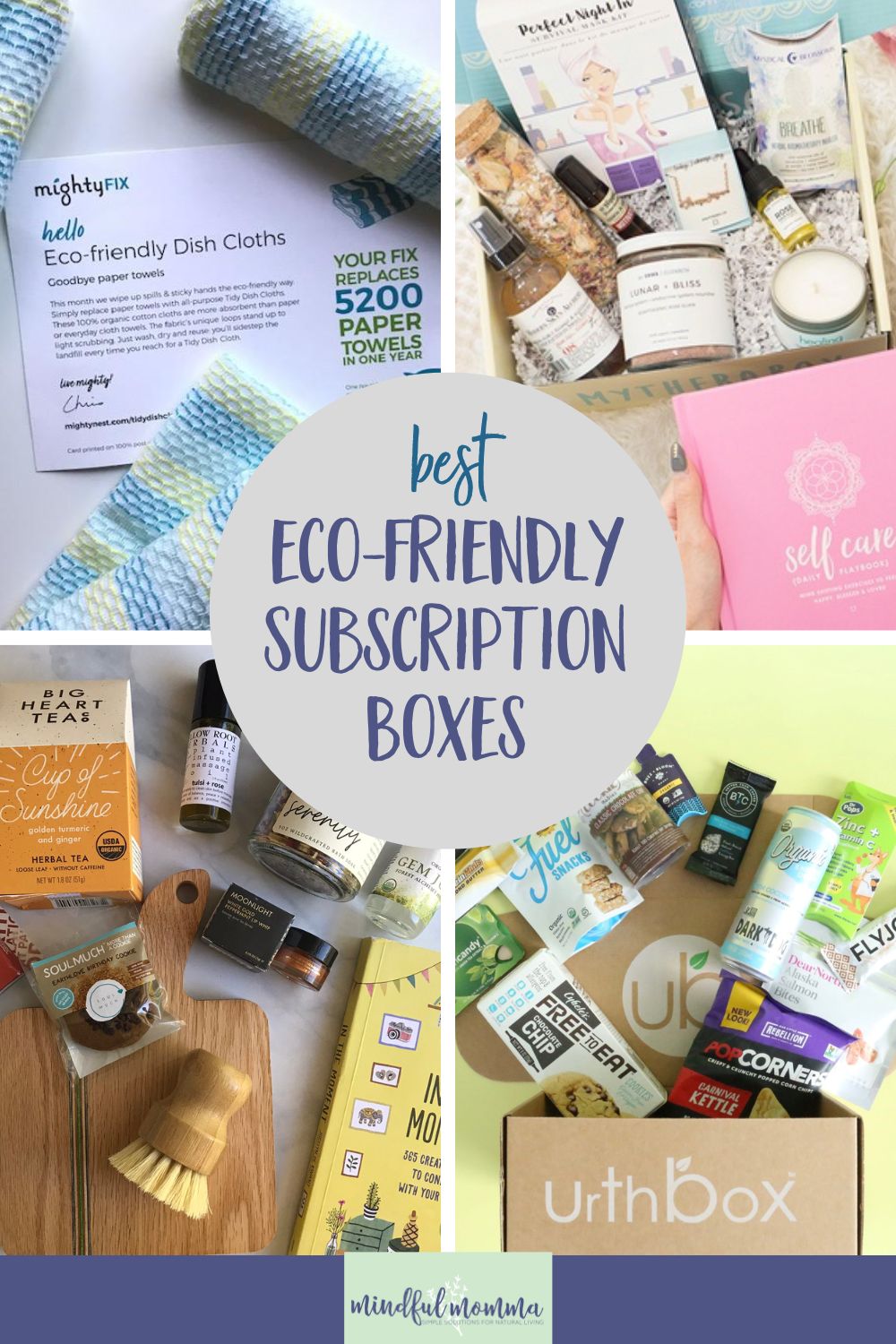 A roundup of the top eco friendly and organic subscription boxes that deliver sustainable products for the home, clean beauty & wellness, healthy & organic food, kids crafts and more. via @MindfulMomma